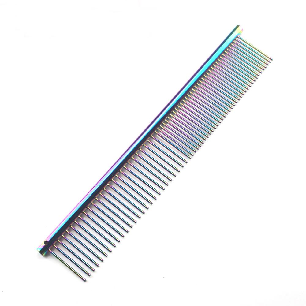 10pcs Pet Comb Stainless Steel Silver Pet Lightweight Comb for Dog and Cat  Color Comb PT-255