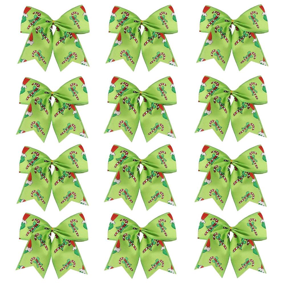 Christmas Bows for Wreaths, DIY Xmas Tree Decorations for Tree Gift Wrapping Garland Home Decor