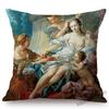 French Royal Painting Francois Boucher Ancient Greek Myth Venus Cupid Angels Floral Retro Decor Throw Pillow Case Cushion Cover