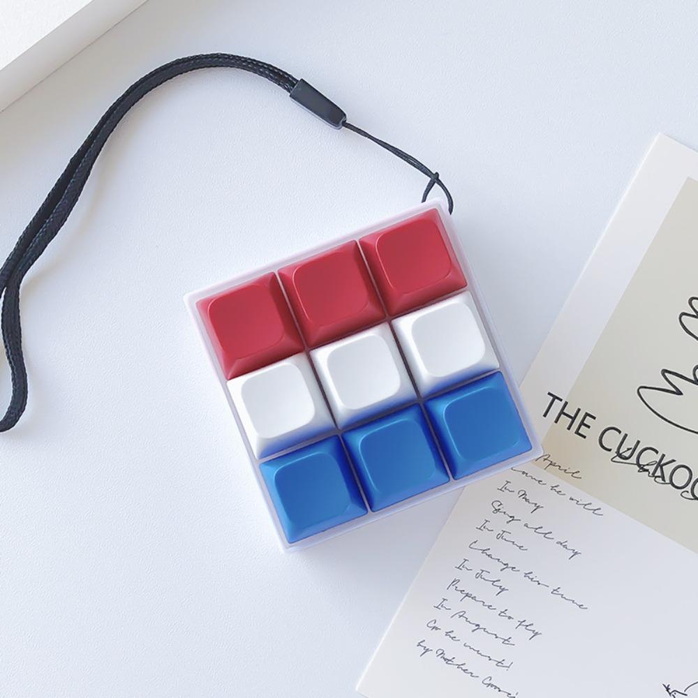 Shaft Tester Keyboard Keychain 9-button Mechanical Keyboard Keyring Keyboard Caps Toy  Kids Teens