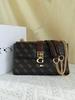 Guess Home New Fashion G Print Small Square Chain Flap Crossbody Shoulder Bag