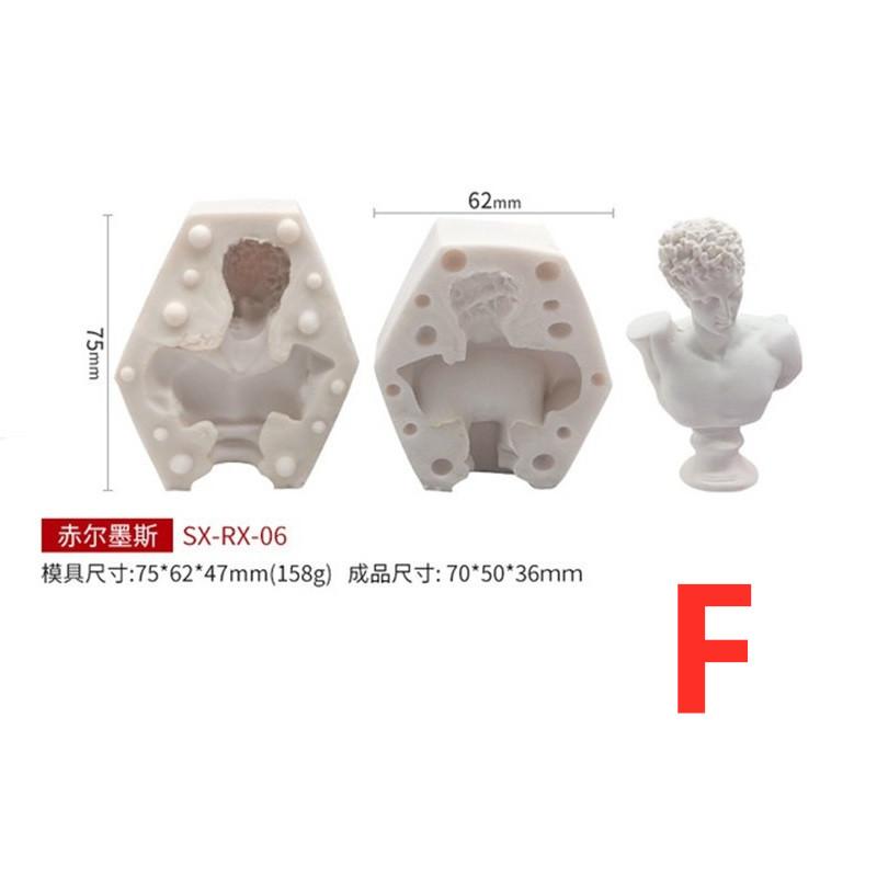 Portrait Plaster Mold Scented Candle Mold DIY Handmade Soap Candle Silicone Mold