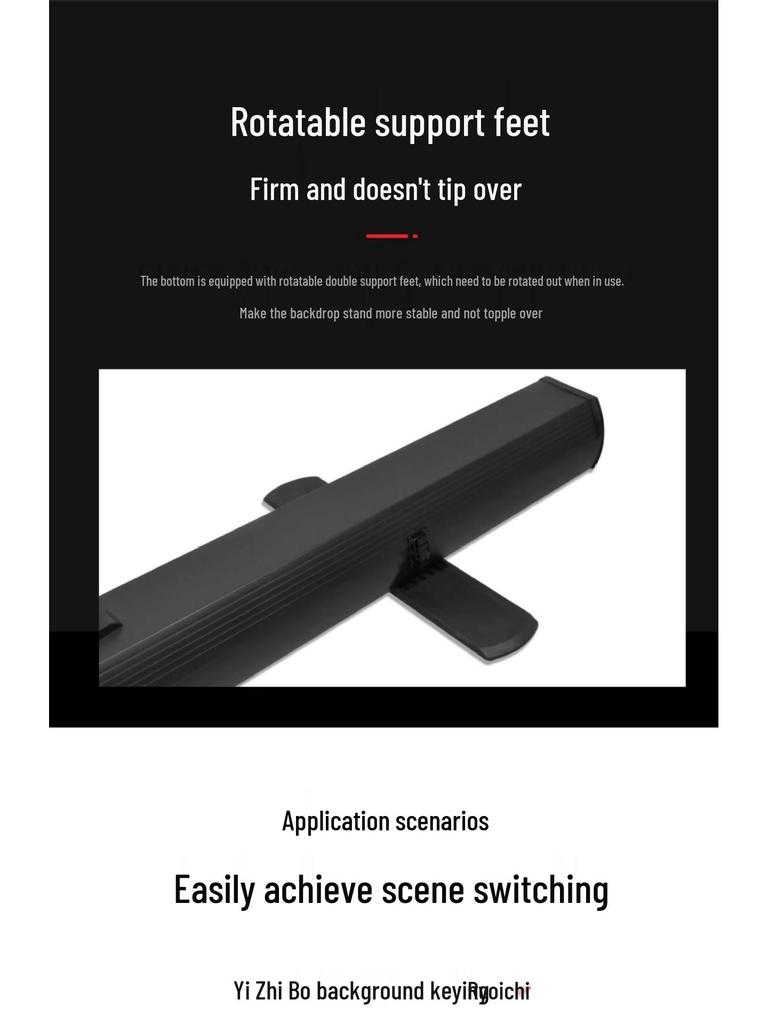 Portable Pull-Down Green Screen: Thick, Liftable, Telescopic Background for Keying and Live Streaming