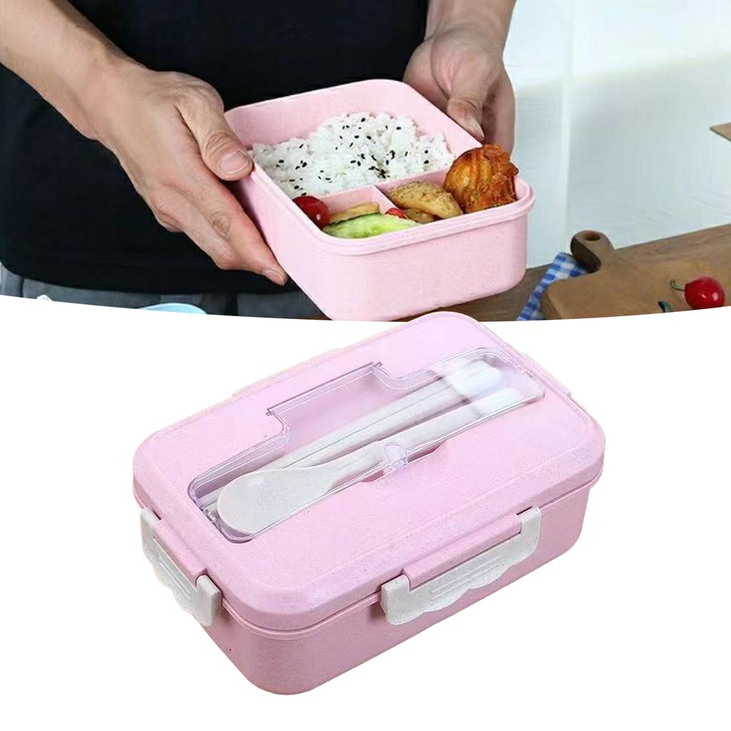 Lunch Box Multi Compartments Environmentally Friendly Portable Bento Box for Student Home School