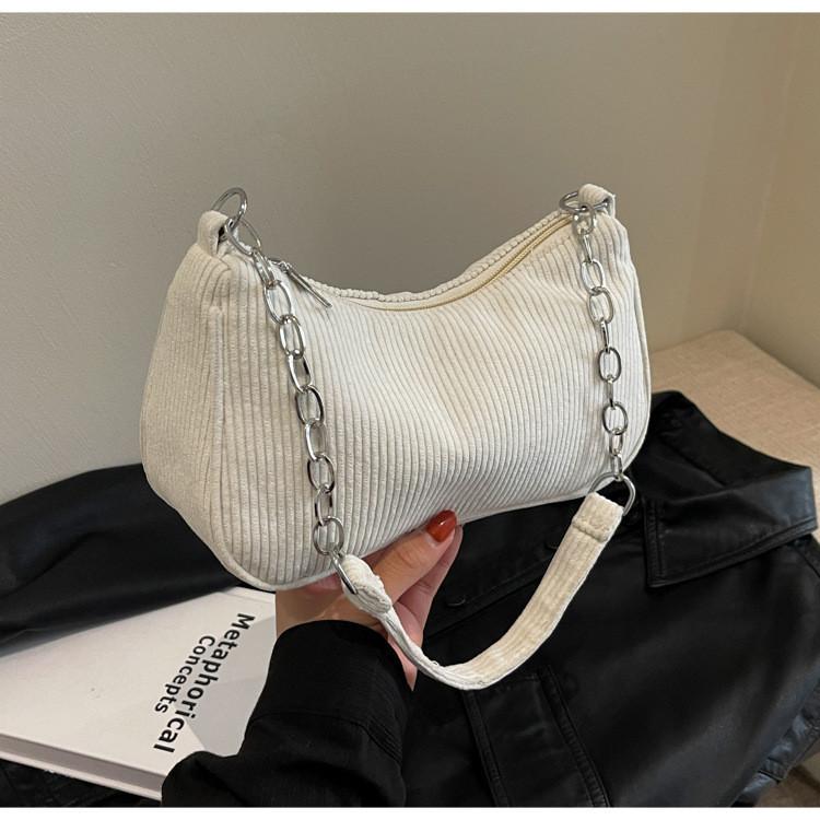 Plush Street Fashion Chain 2023 New Korean Style Shoulder Bag For Women белый