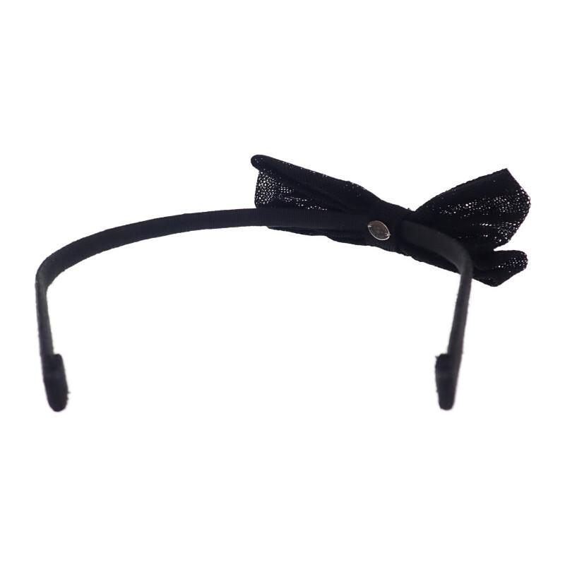 Chanel Hair Accessory black/Silver straw/Rhinestone Women