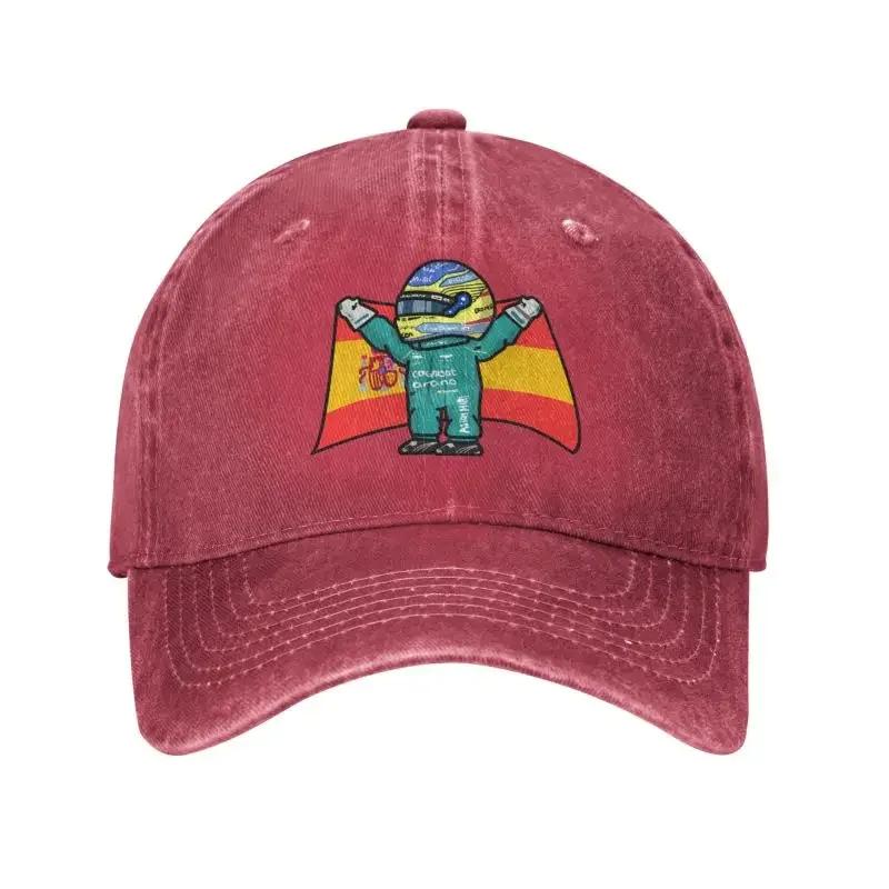 Custom Fashion Cotton Alonso With Flag Baseball Cap Women Unisex Adjustable Fernando Sport Motorcycle Dad Hat Sun Protection