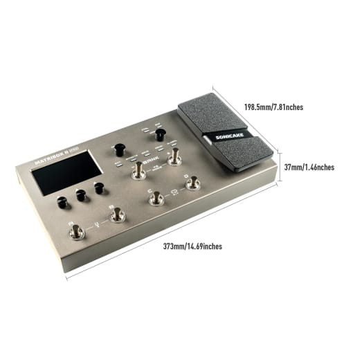 SONICAKE Matribox II Pro Multi-Effects Pedal with Expression, Over 240 Built-in Effects, Amp Modeling, IR Cabinet Simulation, FX Loops, MIDI Stereo OT