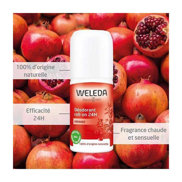 Déodorant - Weleda - Grenade - 24h - Roll-On 50ml - Sans sels d'aluminium