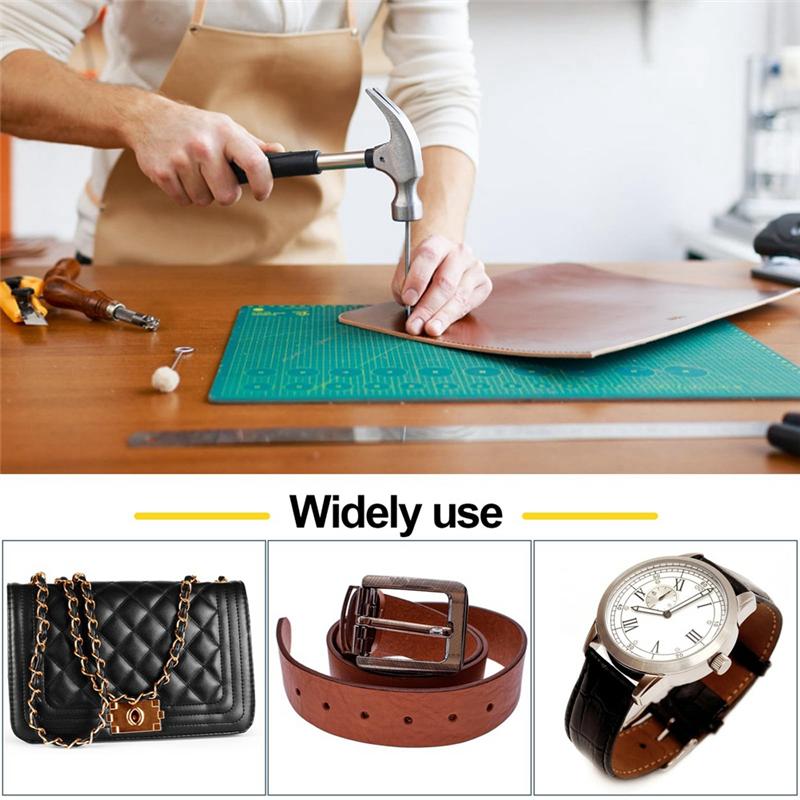 Practical-17 Piece Round Leather Hole Punch Tool As Shown Steel Metal Hollow Hole Punching For Leather Craft Punch Tools Set