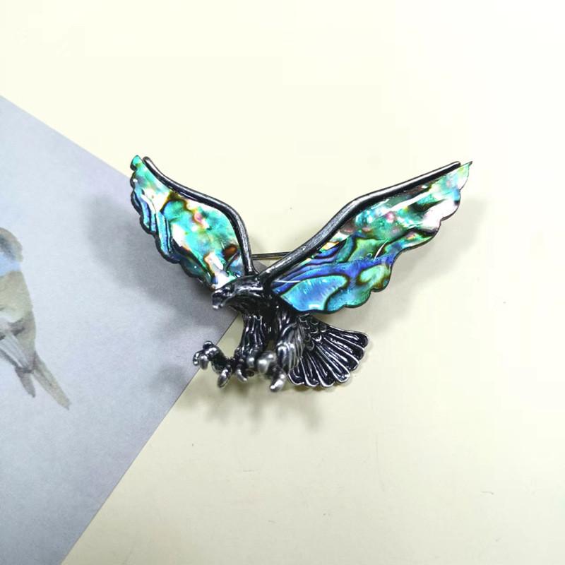 Vintage Shell Animal Brooch With Inlay Craft For Couples Gift Accessory