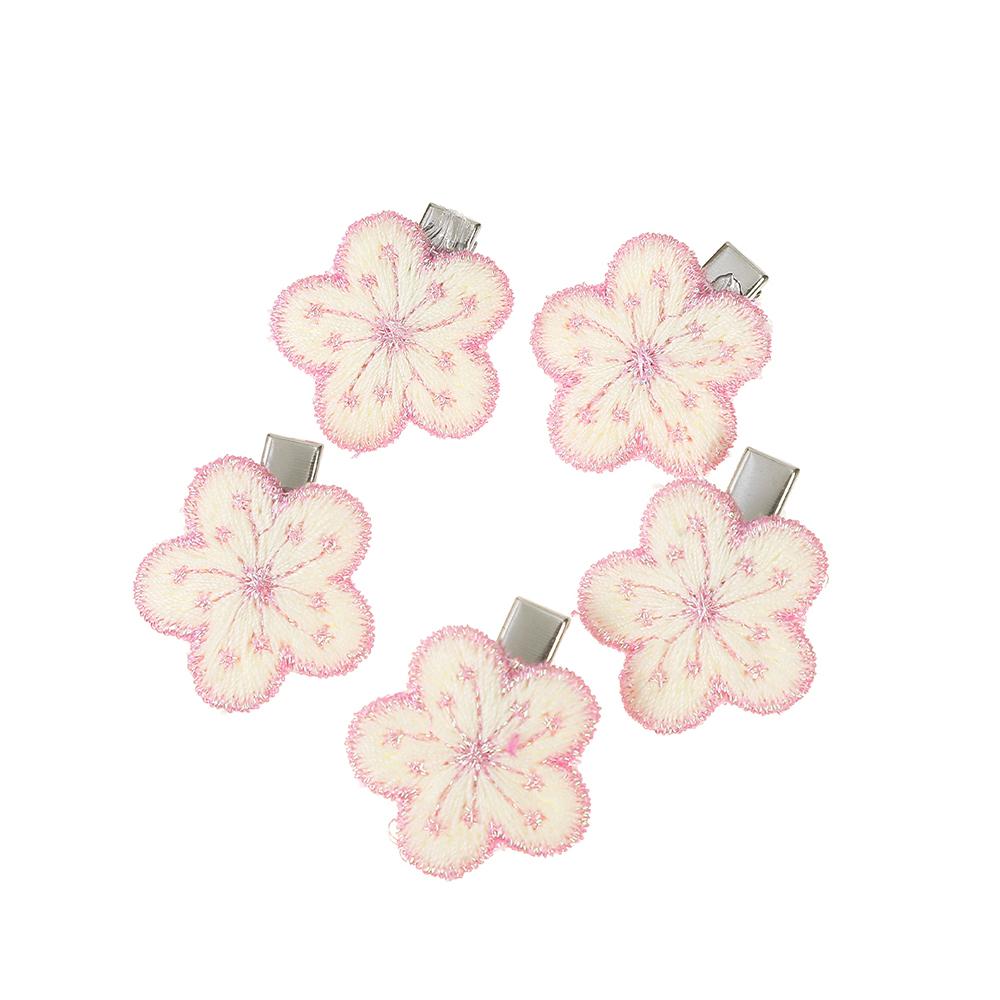 

5 шт. Имитация вышивки, заколки для волос с цветами для девочки, пляжный богемный стиль, милые маленькие заколки, аксессуары для волос