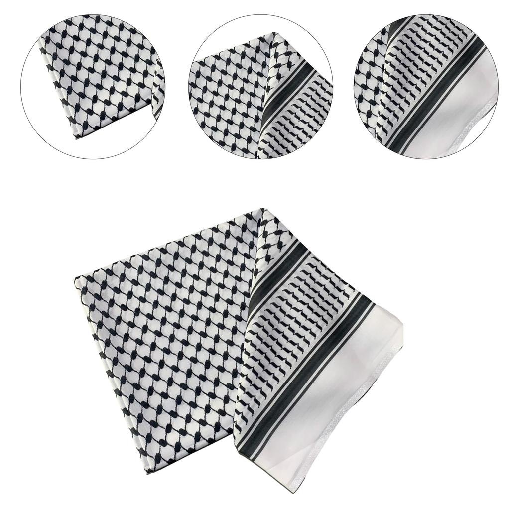 Middle Eastern Adult Shemagh Scarf Outdoor Tactically Arab Turban Multi Purpose Head Wrap Religious Gathering Kerchief