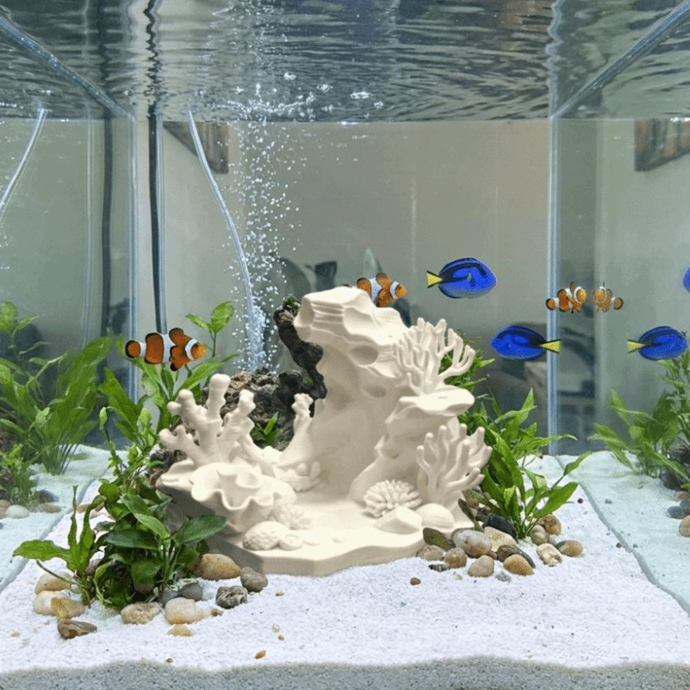 Plastic Fish and Shrimp Shelter House Simulated Underwater Cave Shelter Aquarium Tank