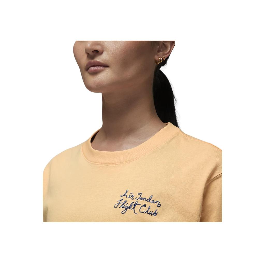 Jordan As W J Gf Club Tee Embroidered Letter Print Sports Casual Knit Loose Round Neck Short Sleeve Drop Shoulder T-Shirt Women Tops DZ3193-251