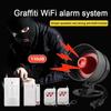 Système d'alarme antivol domestique sans fil WiFi à haut décibel style Graffiti