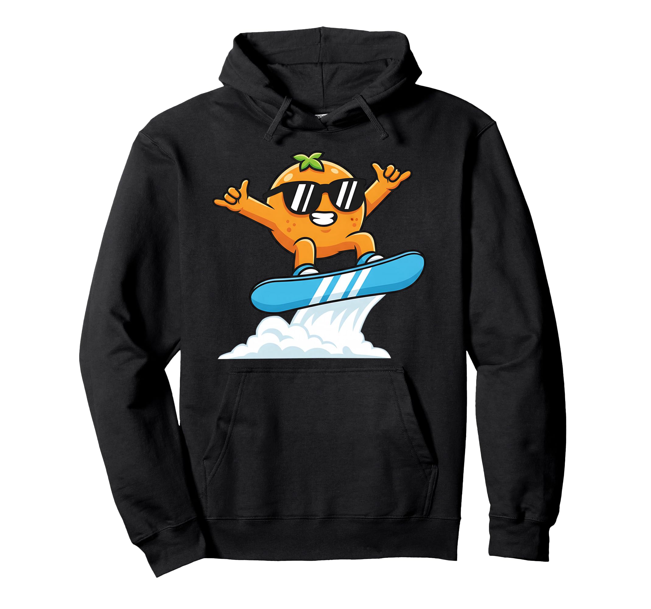 

Snowboard Orange Sunglasses Cool Fruit Winter Sports Character Funny Hoodie
