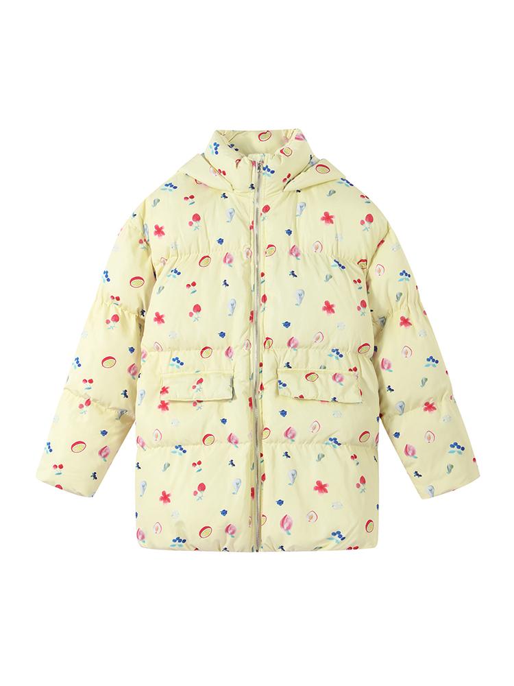 Women's Oversized Stand Up Collar Large Pocket Down Jacket Women's Winter Warm Fashionable Jacket Women's Hooded Printed Down Jacket 2025