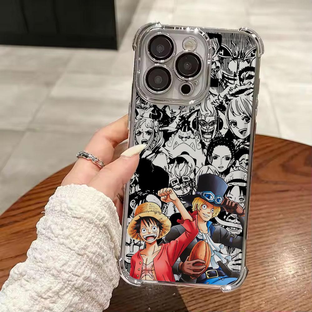 Anime Gear 5 LuffyS Plating Phone Case For Xiaomi Redmi A7 15 15C 14C K50 Note 15 14 13 12 12s Pro Plus 4G 5G Anti Fall Airbag