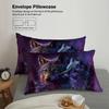 3Pcs Wolf At Night Pattern Printed Bedding Set, 1*Duvet Cover+2*Pillowcase, Suitable For King Bed, Single Bed For All Seasons