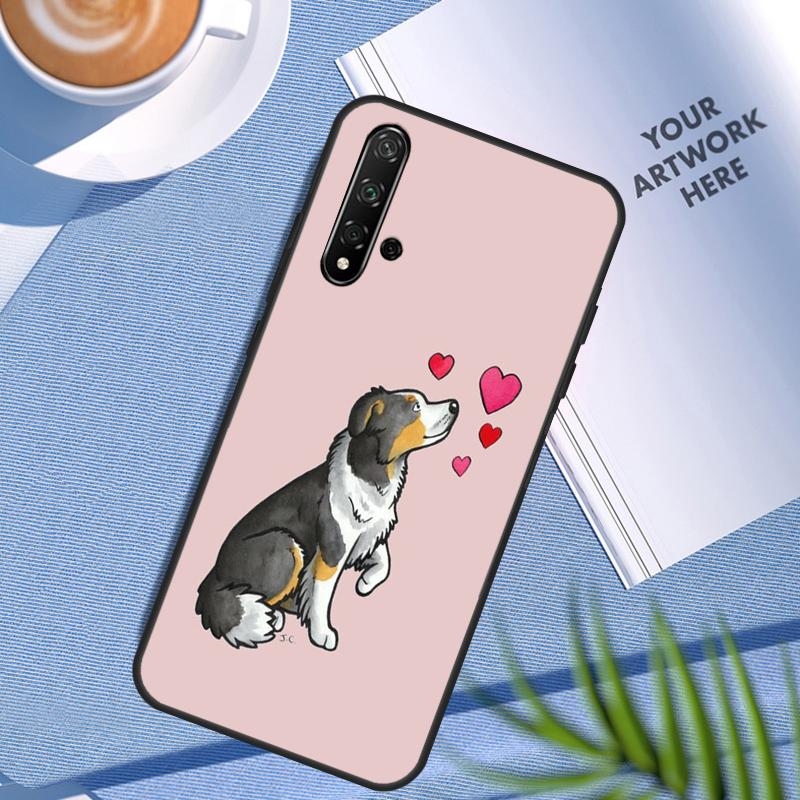 Border Collie Dog For Huawei Nova Y90 Y60 Y70 Y91 Y61 Y72 Y73 3i 7i 8i 11 12i 9 10 SE P20 P30 Pro P40 Lite Case