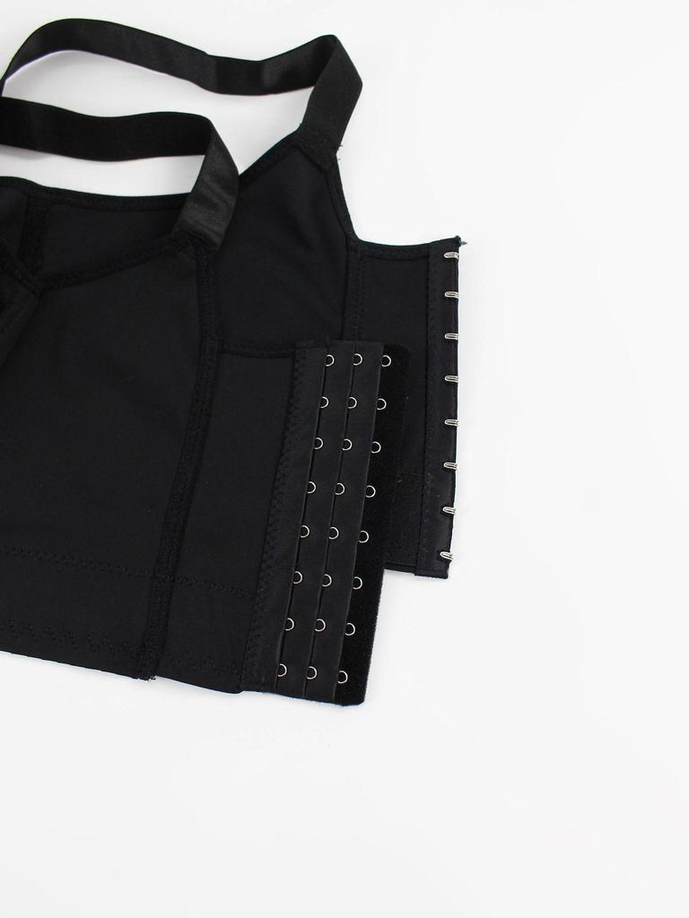 Nahtloser Bügel-Push-up-Form-Sport-BH mit tiefem V-Rücken