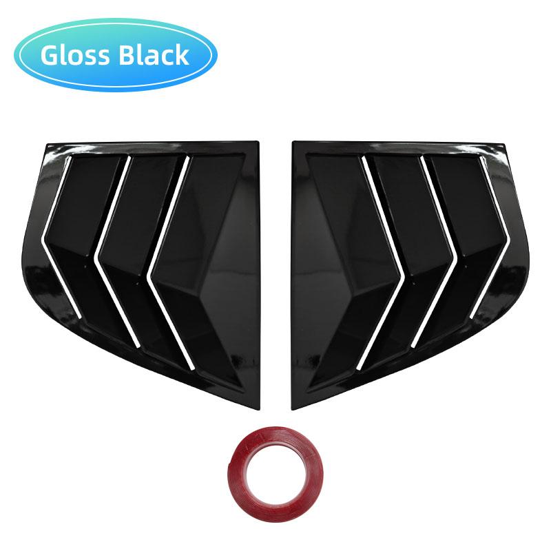 Side Window Louvers Vent Sun Shade Cover for Kia Stinger 2018-2025 Window Shutter Sticker ABS Carbon Fiber Black Accessories