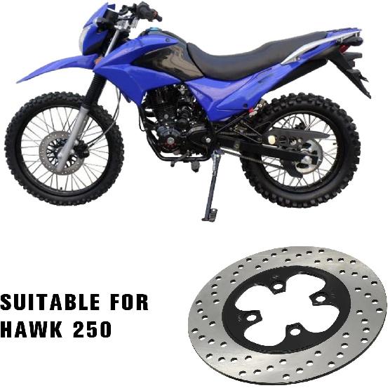 Zadní brzdový kotouč pro Hawk 250, Motocyklová brzdová kotoučová deska pro Hawk250/Hawk 250cc