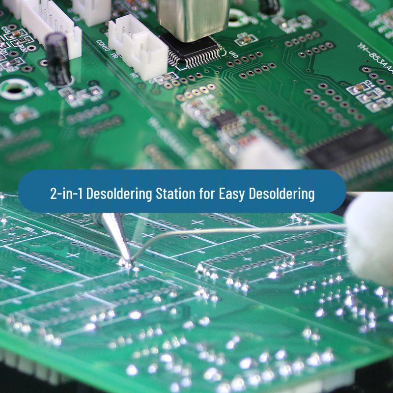 8586D High-Power 2-in-1 Desoldering Station: Constant Temperature Hot Air & Soldering Iron for Mobile Phone & Computer Chip Repair.