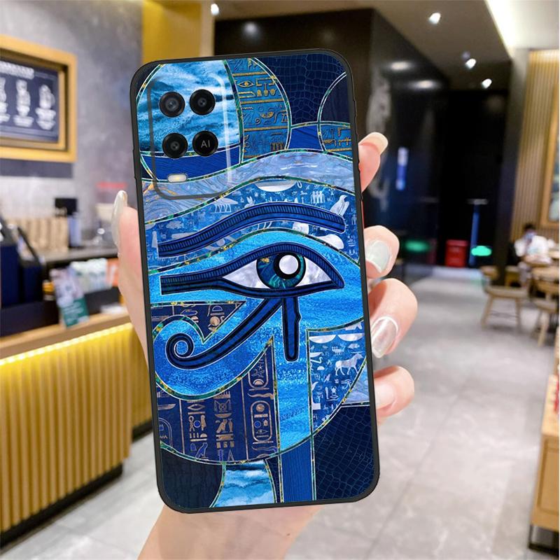 Egyptian Eye of Horus Art Case For Oppo A96 A76 A16 A17 A18 A60 A80 A40 A38 A58 A78 A98 A94 A74 A54 A15 A57 A77 A5 Pro