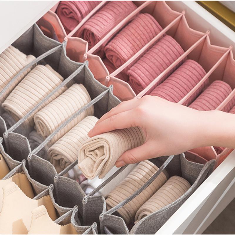 closet organizer for socks home separated underwear storage box 11 grids jeans bra organizer foldable drawer organizer Dormitory