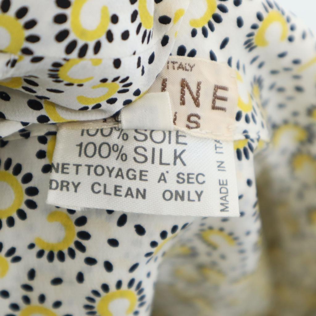 Celine 90s Made In Italy Phoebe Period Overall Handle Long Sleeve Bow Tie Shirt Women Used