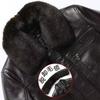 Men's Thickened Winter Leather Jacket with Fur Lining for Middle-Aged and Elderly Dads