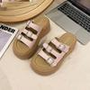 Small Thick Bottom Heightening Cool Slippers Women Wear 2025 Summer New Internet Celebrity Rhinestone Muffin High Heel One-word Drag