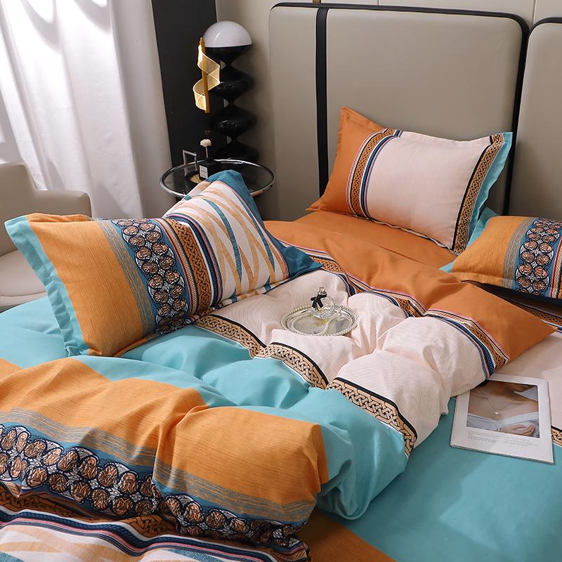 3 Pieces Luxury Striped Duvet Covers Soft Set Minimalist Modern Comforter Cover Thickened Breathable Bedding Sets For All Season