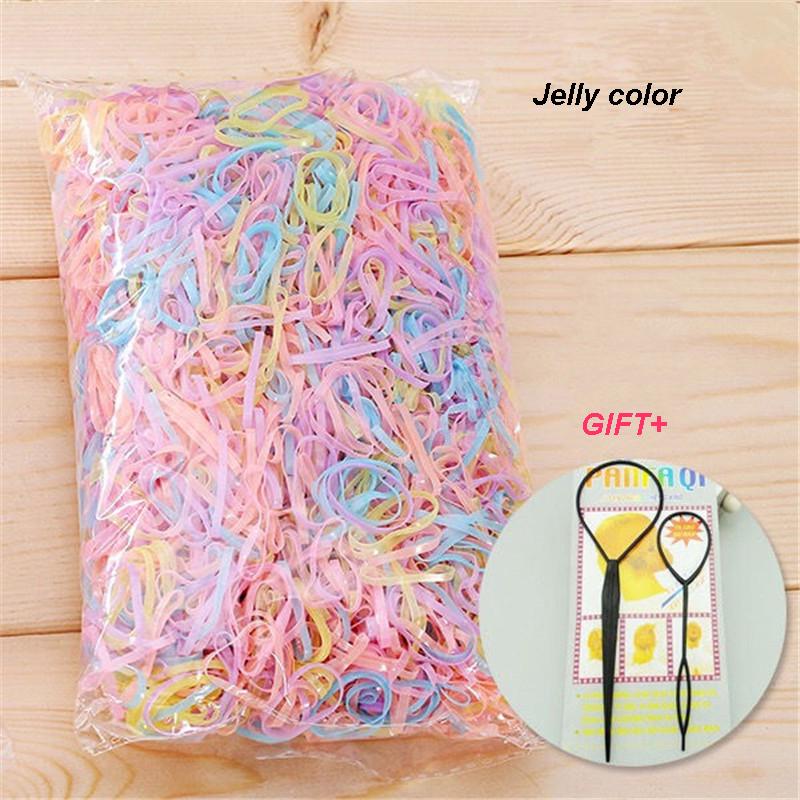 800 Pezzi/Confezione Elastico Corda per Coda di Cavallo Accessori per Capelli per Ragazze Elastico in Gomma per Capelli