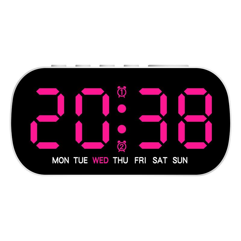 Electronic Clock Simple Multi Function Alarm Clock LED Digital Clock with Date Two Sets of Alarm Clocks