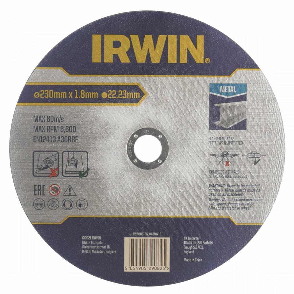 Irwin Flat Metal Cutting Disc x x 22.23mm