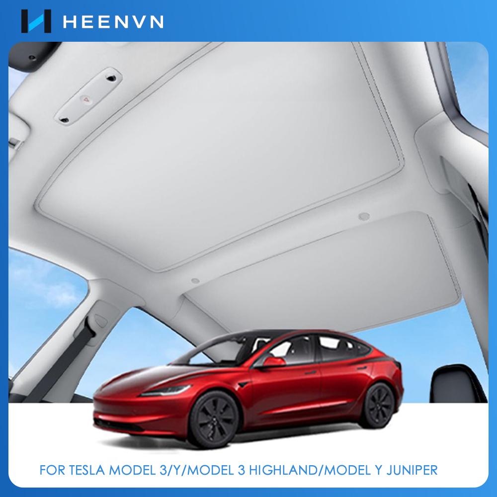 Heenvn For Tesla Model 3 Highland Model Y Juniper 2025 2026 Ice Cloth Buckle SunShades Roof Front Rear Sunroof Car Accessories