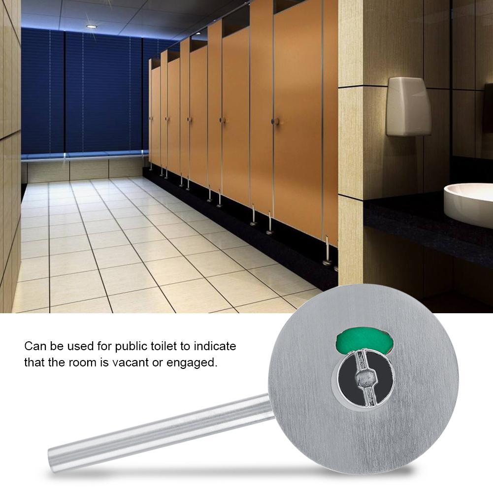 Zinc Alloy Door Lock Bolt Vacant Engaged Privacy Indicator Lock for Public Toilet Restroom
