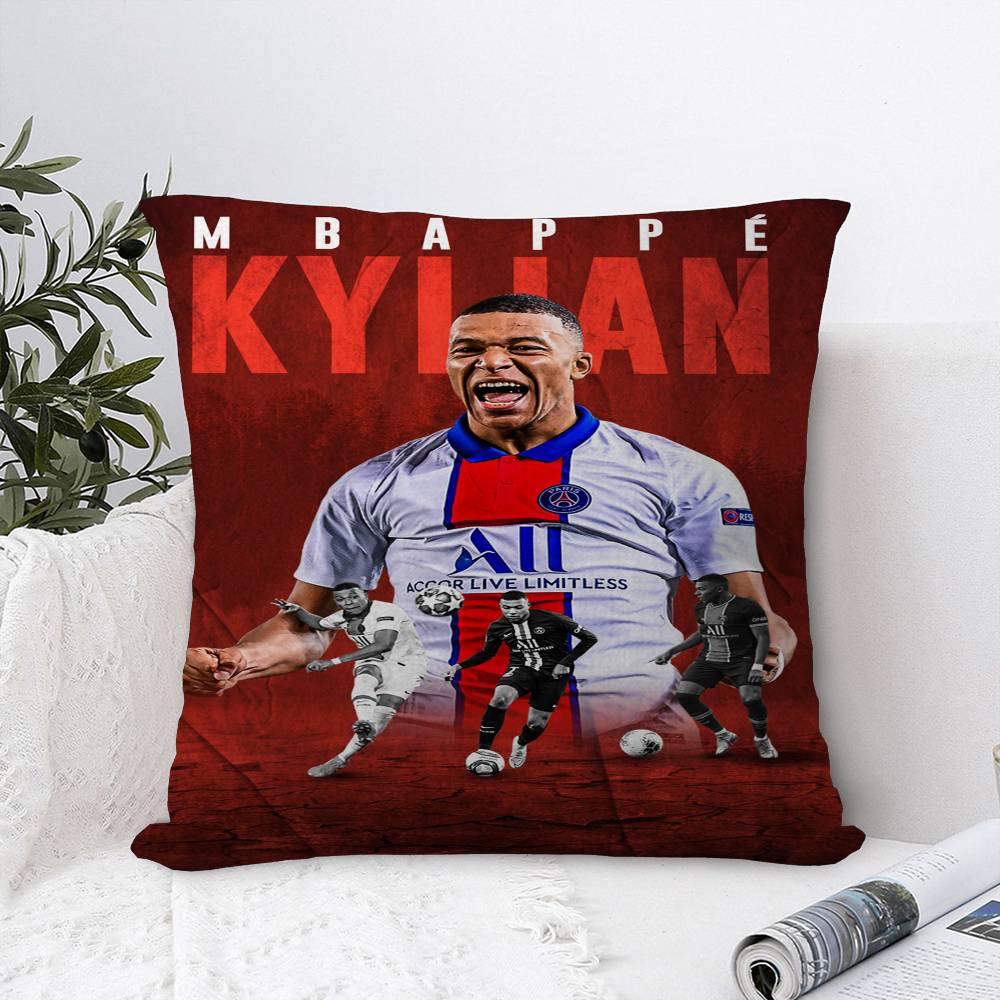 

FootballStar K-Kylian M-Mbappe Stitch Lucky Dragon pillow cover sofa cushion cover home room decoration children gift 12x12Inch