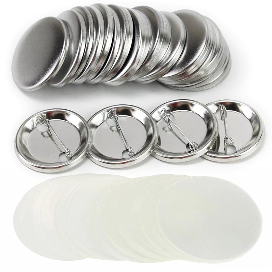 25/50sets Glossy Tinplate Button Badge Kit DIY Handmade Brooch Accessories Consumables for Anime/Game/Handicraft Lovers Fans XJM