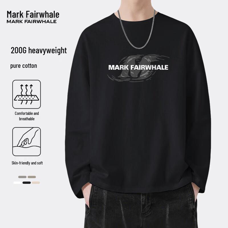 Mark Fairwhale Men's Oversized JMK Swirl Cotton Long Sleeve T-Shirt