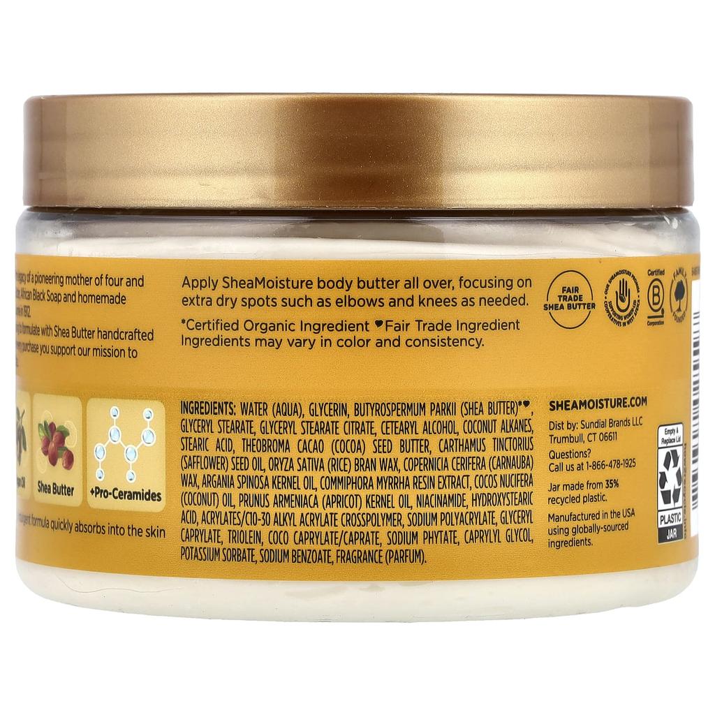 SheaMoisture, Deeply Hydrating Body Butter, Raw Shea Butter, 326g (11.5oz)
