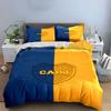 Blue-yellow split with "CABJ" Bedding sets Duvet cover sets Duvet covers Pillowcases(1 * Duvet Cover 2 * Pillowcases, without duvet insert)
