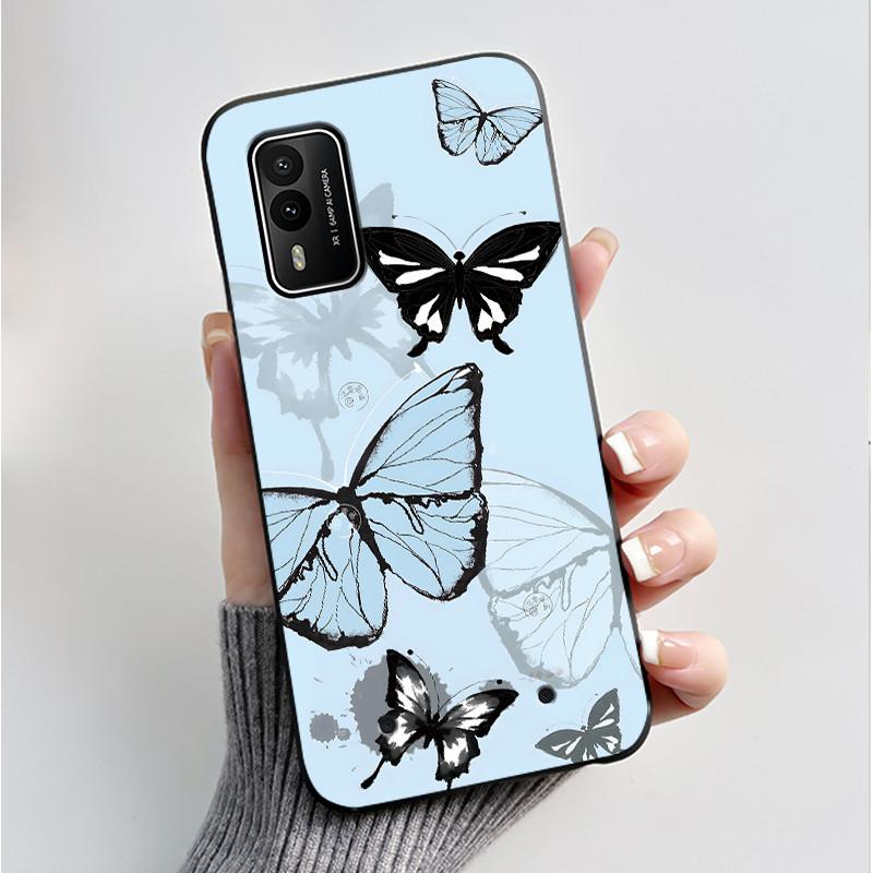 Printed Phone Case For Nokia XR21 Coque Capa Soft Silicone Black Shell Cover Cute Flower Cartoon Casing Fundas