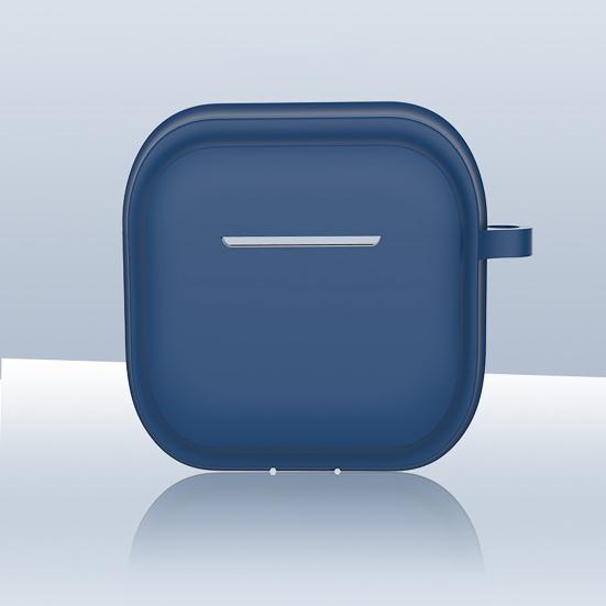 Custodia protettiva per Airpods 4 (2024) Custodia morbida in silicone per auricolari con clip per il trasporto, anti-caduta, antipolvere, facile da ricaricare, portatile, resistente alla polvere, auricolare