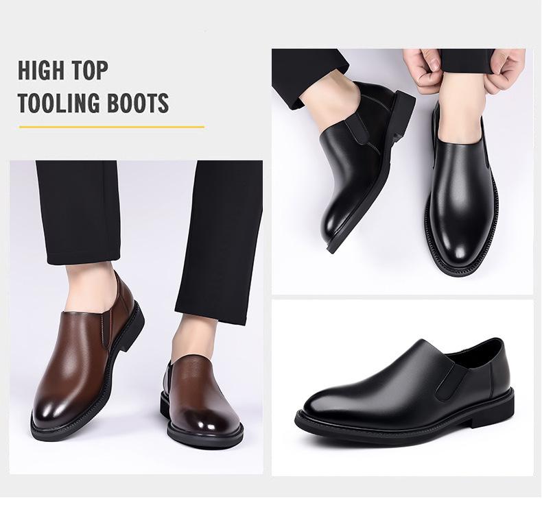 Zapatos de Cuero Slip-On de Otoño para Hombre 2024: Formal, Negocios, Casual, Conducción