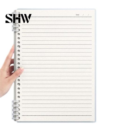Study Supplies for Classroom A5 Spiral Notebook, Lined /Horizontal Grid/Blank Inner Page, Multifunctional Writing Pad Morandi Solid Color Cover