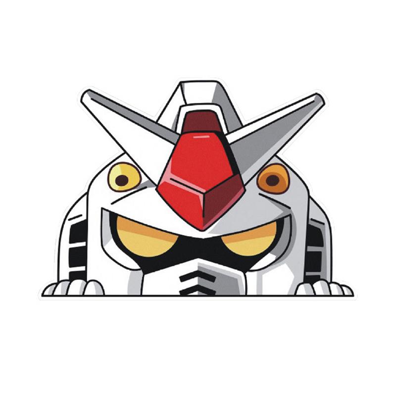 Funny Gundam Rx-78 Peeking Anime Car Sticker Vinyl Pvc Decal